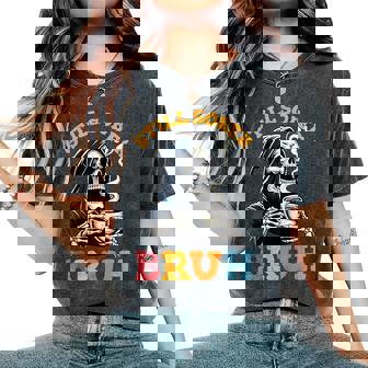 Retro Groovy Still Sober Bruh Skull Sobriety Aa Na Women's Oversized Comfort T-Shirt - Thegiftio UK