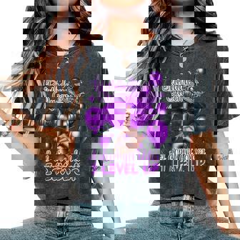 Retro Purple Birthday Queen I Dont Get Older I Level Up Women's Oversized Comfort T-Shirt - Monsterry