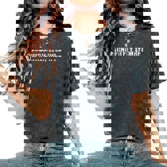 Sarcastic Confused Meme Definitely And Maybe レディースオーバーサイズコンフォートTシャツ - Kawaiitshirt