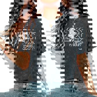 Senior 2026 Volleyball Mom High School Graduation Outfit Pro Women's Oversized Comfort T-Shirt - Monsterry