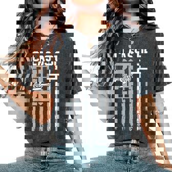 Senior Class Of 2026 Christian American Flag 2026 Graduation Women's Oversized Comfort T-Shirt - Thegiftio