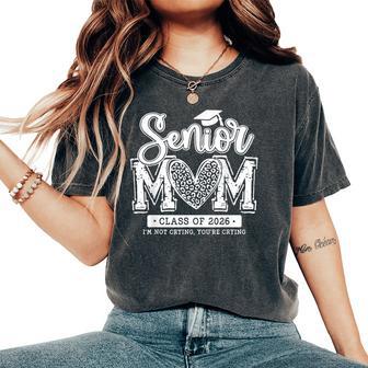 Senior Mom Class Of 2026 Senior Mama 2026 Graduation Leopard Women's Oversized Comfort T-Shirt - Thegiftio UK