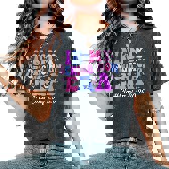 In My Senior Mom Era Class Of 2026 Groovy Senior Mom 2026 Women's Oversized Comfort T-Shirt | Mazezy