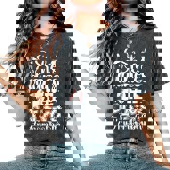 She Dances He Plays Mom Of Both Dance And Baseball Mom Women's Oversized Comfort T-Shirt - Monsterry