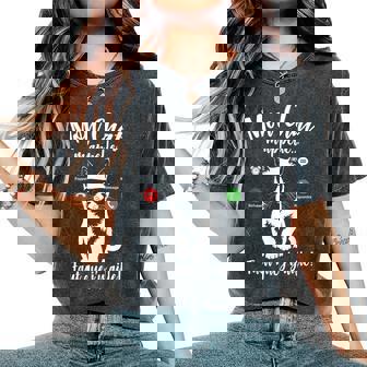 Silhouette Chat Fille Humour Mon Chat M'appelle T-shirt oversize confortable pour femme - Cadeauxyz