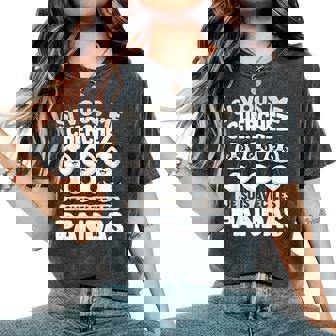 Sious Me Cherchez Jeuis Avec Les Pandas T-shirt oversize confortable pour femme - Cadeauxyz