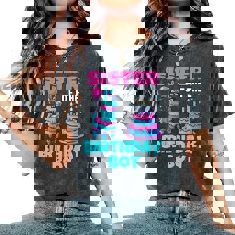 Sister Birthday Boy Llama Pinata Party Family Mathing Women Women's Oversized Comfort T-Shirt - Thegiftio