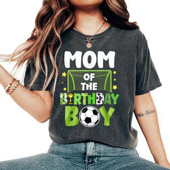 Soccer Mom Birthday Boy Party Soccer Family Matching Women's Oversized Comfort T-Shirt - Thegiftio UK