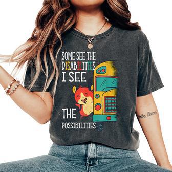 Sped Teacher Algunosen Las Discapacidades Camiseta extragrande cómoda para mujer - Regaloses