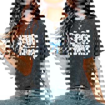 Speech Therapist Floral Coquette Bow Slp Speech Therapy Women's Oversized Comfort T-Shirt | Mazezy