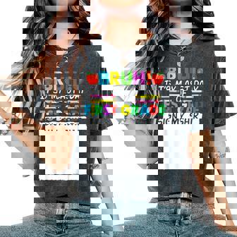 Student Signature Bruh It's My Last Day Of 1St Grade Sign My Women's Oversized Comfort T-Shirt | Mazezy