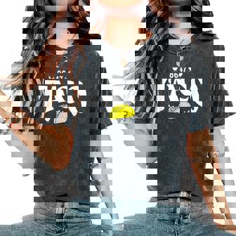 Taco Trump Always Chickens Out 面白いパロディ レディースオーバーサイズコンフォートTシャツ - Kawaiitshirt