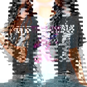 Taylor Outfit Disco Pink Cowgirl N Girls Name Women's Oversized Comfort T-Shirt | Mazezy