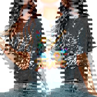 Taylor ファーストネーム I Love Taylor Birthday Girl Groovy 2010年代 レディースオーバーサイズコンフォートTシャツ - Kawaiitshirt