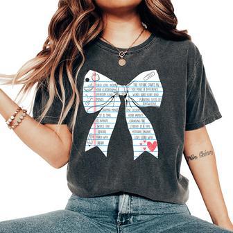 Teacher Life Coquette Bow Back To School First Day Of School Women's Oversized Comfort T-Shirt - Thegiftio UK