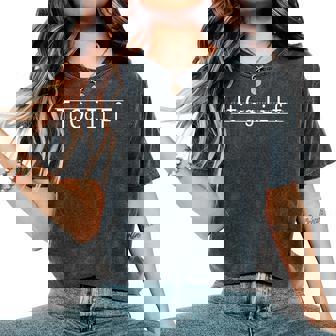 Teacher Tgif アルファベットライティング 英語 面白い引用 レディースオーバーサイズコンフォートTシャツ - Kawaiitshirt