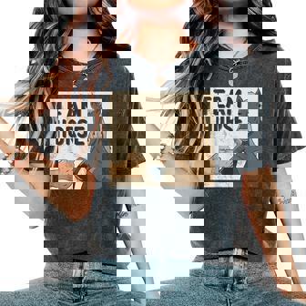 Team Horse 面白い馬のデザイン レディースオーバーサイズコンフォートTシャツ - Kawaiitshirt