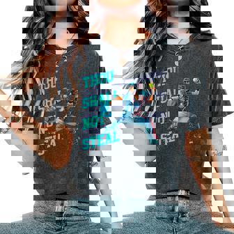 Thouhall Notteal Girls ソフトボールキャッチャー選手名言 レディースオーバーサイズコンフォートTシャツ - Kawaiitshirt