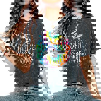 Tie Dye School's Out For Summer Last Day Of School Teacher Women's Oversized Comfort T-Shirt - Thegiftio