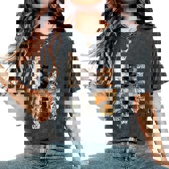 Tres Gatos Y Tres Tigres Hombres Es Camiseta extragrande cómoda para mujer - Regaloses