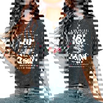 Two Titles Mom Granny Rock Christmas Birthday Women's Oversized Comfort T-Shirt | Mazezy