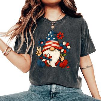 Usa Flag 4Th Of July Gnome And Beetle For & Women Women's Oversized Comfort T-Shirt - Thegiftio UK