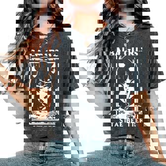 Vintage Bad Girls Taste Better Tattoos Lovers For Women Women's Oversized Comfort T-Shirt | Mazezy