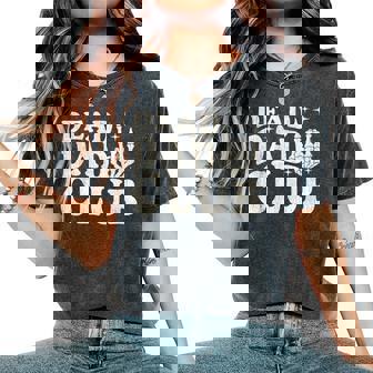 Vintage Dead Dad Club Fathers Day For Women Women's Oversized Comfort T-Shirt - Thegiftio