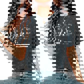 Vintage Dentist Dad Father Grandpa Father's Day Womens Women's Oversized Comfort T-Shirt - Thegiftio