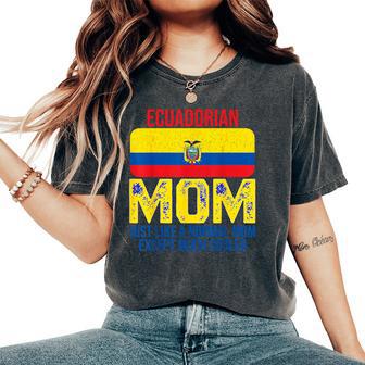 Vintage Ecuadorian Mom Ecuador Flag For Mother's Day Women's Oversized Comfort T-Shirt - Thegiftio UK