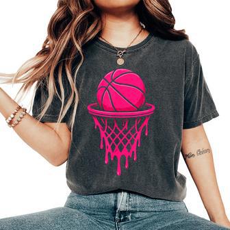 Vintage Pink Basketball Drip Toddler For Girl Women's Oversized Comfort T-Shirt - Thegiftio UK