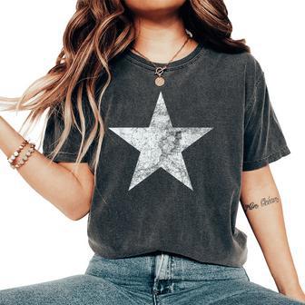 Vintage White Retro Star For & Women Boys & Girls Women's Oversized Comfort T-Shirt - Thegiftio UK