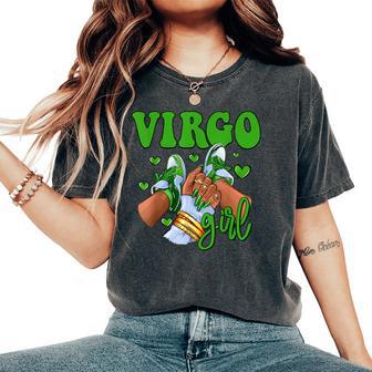 Virgo Girl Shoes Astrology Zodiac Sign Black Women Women's Oversized Comfort T-Shirt - Thegiftio UK