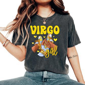 Virgo Girl Shoes Sneakers Zodiac Sign Black Women Women's Oversized Comfort T-Shirt - Thegiftio UK