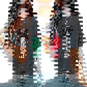 Viva Mexico Independence Day Mexican Flag Girls Women's Oversized Comfort T-Shirt - Monsterry