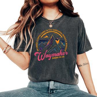 Waymaker Vintage Promise Keeper Miracle Worker Christian Women's Oversized Comfort T-Shirt - Thegiftio UK