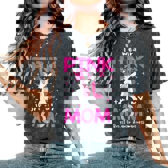 I Wear Pink For My Mom Breast Cancer Awarenessupport レディースオーバーサイズコンフォートTシャツ - Kawaiitshirt