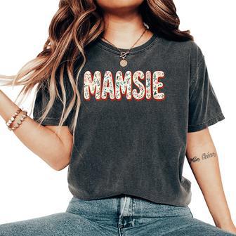 Wildflowers Mamsie Floral Mother's Day Mamsie Women's Oversized Comfort T-Shirt - Thegiftio UK