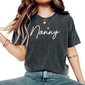 Women's Nanny Cute Mother's Day In British Grandma Women's Oversized Comfort T-Shirt - Thegiftio UK