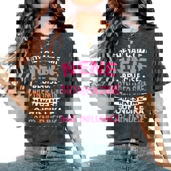 They Call Me Nene Because Partner In Crime Mother's Day Women's Oversized Comfort T-Shirt - Thegiftio