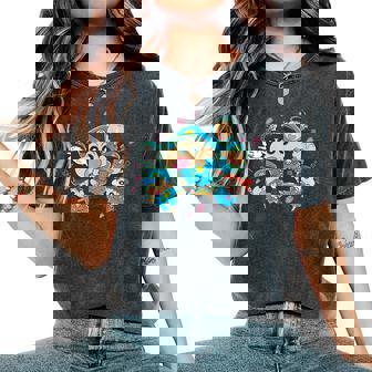 【映画】クレヨンしんちゃん 謎メキ！花の天カス学園 カスカベ防衛隊 レディースオーバーサイズコンフォートTシャツ - Kawaiitshirt