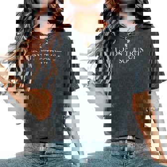 おもしろスープ クールな引用 I Don't Trustoup 女性 男性 ファン スープ レディースオーバーサイズコンフォートTシャツ - Kawaiitshirt