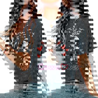 かわいい ホルスタイン 牛 の – ' Just A Girl Who Loves Cows ' デザイン レディースオーバーサイズコンフォートTシャツ - Kawaiitshirt