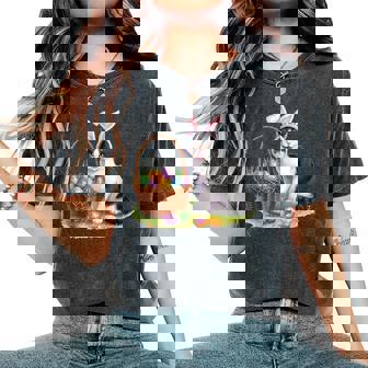 イースターデー 猫 バニー 耳 卵 イースター ウサギ 男性 女性 キッズ レディースオーバーサイズコンフォートTシャツ - Kawaiitshirt