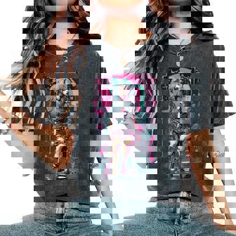 オカルト ゴシック E-Girl ゴスガール 美的 アニメ デザイン レディースオーバーサイズコンフォートTシャツ - Kawaiitshirt