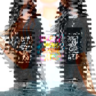 カラフルな汗が今輝き、男の子と女の子のためのステートメント。 レディースオーバーサイズコンフォートTシャツ - Kawaiitshirt