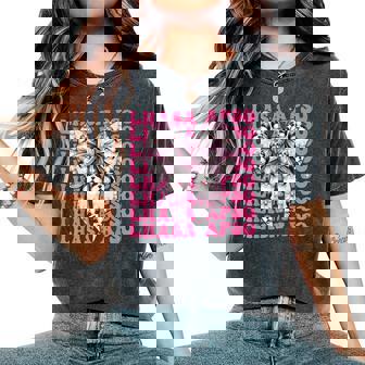 コケットボウ ラサ・アプソ 犬 女の子 ママ 母の日 ピンク レディースオーバーサイズコンフォートTシャツ - Kawaiitshirt