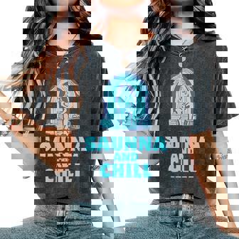 サウナ好き サウナアンドチル おもしろ 男性 女性 ユニセックス シンプル おしゃれ レディースオーバーサイズコンフォートTシャツ - Kawaiitshirt