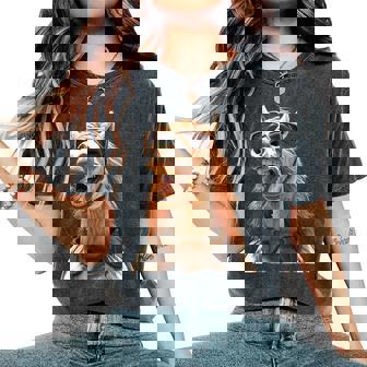 サングラスをかけた馬 馬の女の子 ライダー 甘い馬 レディースオーバーサイズコンフォートTシャツ - Kawaiitshirt