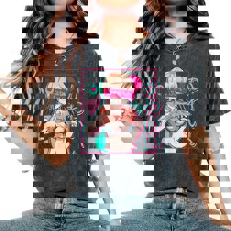 スケベなアニメの女の子 レディースオーバーサイズコンフォートTシャツ - Kawaiitshirt